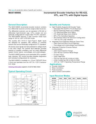 MAX14890E datasheet cover page