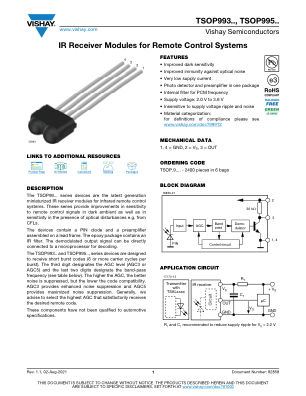 TSOP993 datasheet cover page