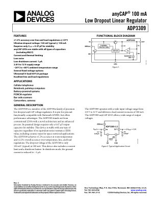 ADP3309 datasheet cover page
