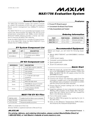 MAX1756EVSYS 数据手册首页