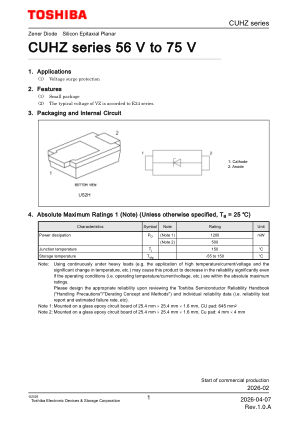 CUHZ62V datasheet cover page