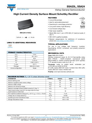 SSA23L datasheet cover page