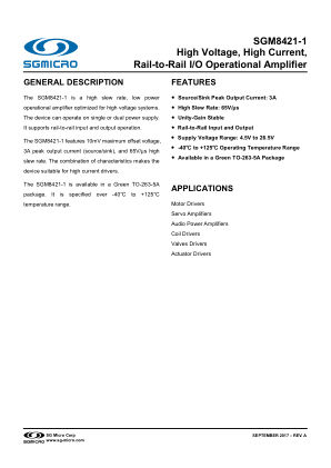 SGM8421-1 datasheet cover page