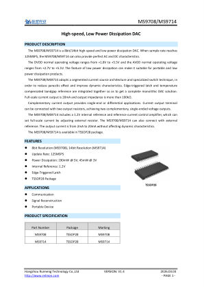 MS9708 datasheet cover page