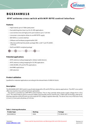 BGSX44MU18 datasheet cover page