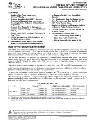 SN74AVCBH164245 datasheet cover page
