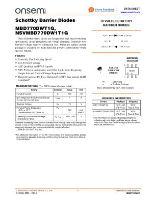 MBD770DW 数据手册首页
