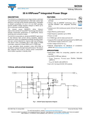 SIC534 datasheet cover page