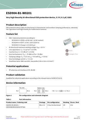 ESD904-B1-W0201 datasheet cover page