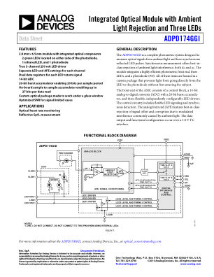 ADPD174GGI datasheet cover page