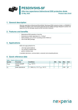 PESD5V5HS-SFYL datasheet cover page