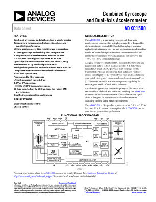 ADXC1500 数据手册首页