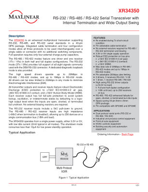 XR34350 datasheet cover page