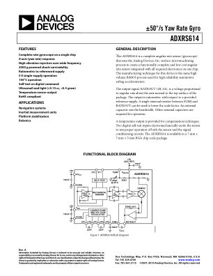 ADXRS614 datasheet cover page