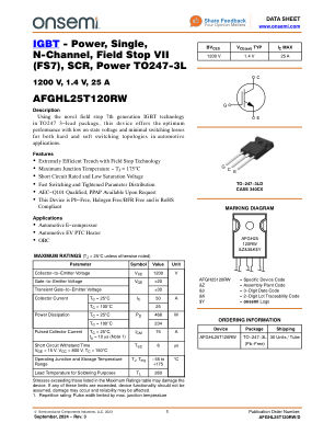 AFGHL25T120RW 数据手册首页
