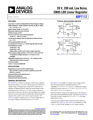 ADP7112 数据手册首页