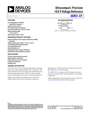 ADR01-EP 数据手册首页