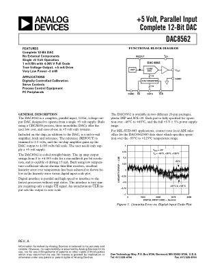 DAC8562 datasheet cover page