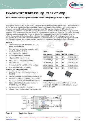 2EDR8259XQ1 datasheet cover page