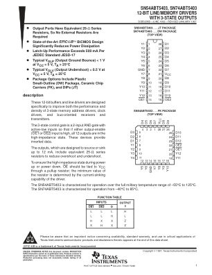 SN74ABT5403 数据手册首页