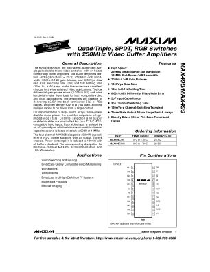 MAX498-MAX499 datasheet cover page