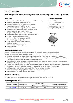 2ED2110S06M datasheet cover page