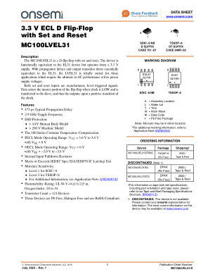 MC100LVEL31 数据手册首页