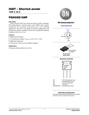 FGH30S150P 数据手册首页