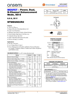 NTMD6N02R2 datasheet cover page