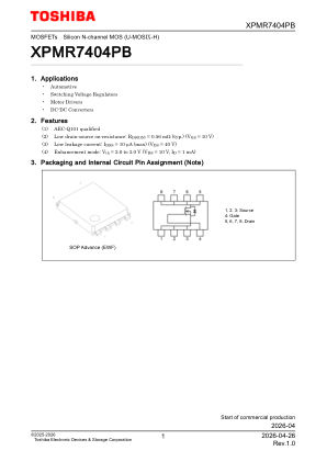 XPMR7404PB 数据手册首页
