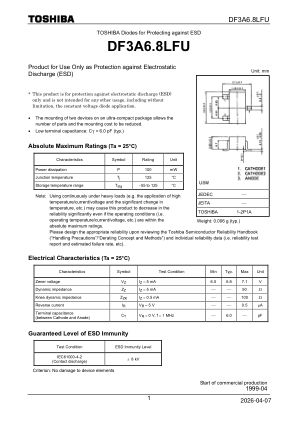 DF3A6.8LFU 数据手册首页
