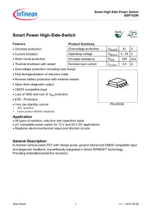 BSP742RI datasheet cover page