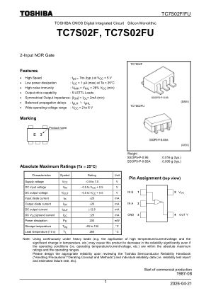 TC7S02F datasheet cover page