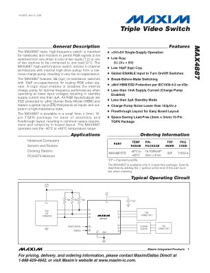 MAX4887 datasheet cover page