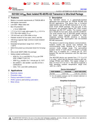 ISO1500 datasheet cover page