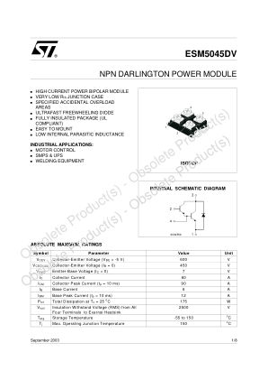 ESM5045DV datasheet cover page