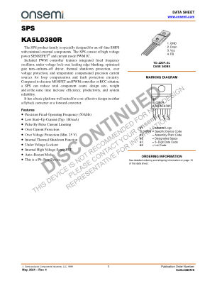 KA5L0380R 数据手册首页