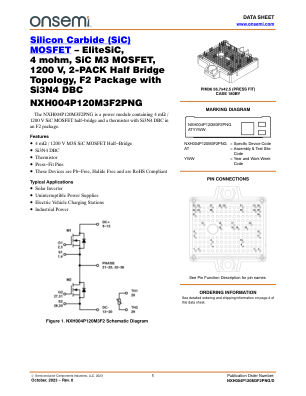 NXH004P120M3F2PNG 数据手册首页