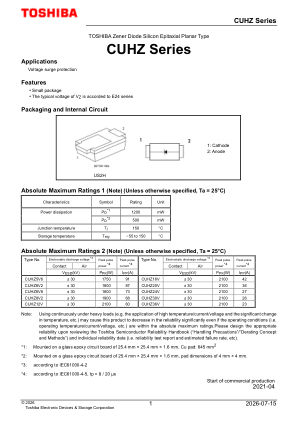 CUHZ5V6 datasheet cover page