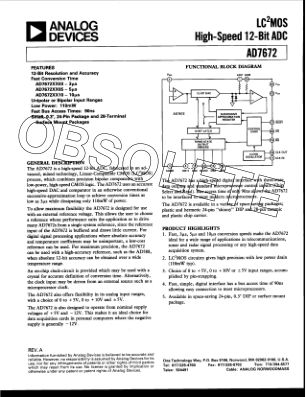 12747716AD7672 datasheet cover page
