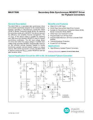 MAX17606 datasheet cover page