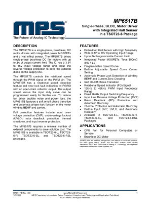 MP6517B datasheet cover page