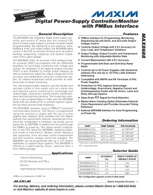MAX8688 datasheet cover page