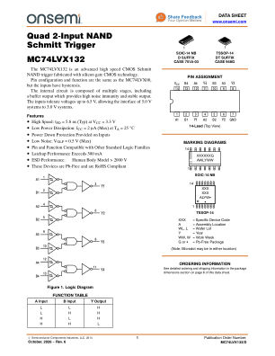 MC74LVX132 datasheet cover page