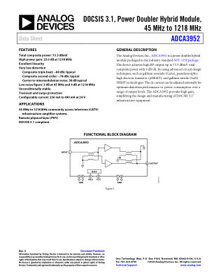 ADCA3952 datasheet cover page