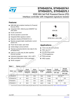 STHS4257A datasheet cover page