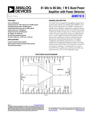ADMV7810 数据手册首页