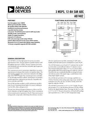 AD7482 datasheet cover page