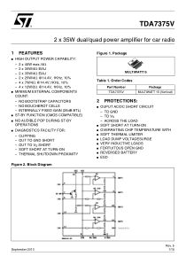 TDA7375V datasheet cover page