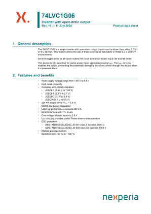 74LVC1G06GW datasheet cover page